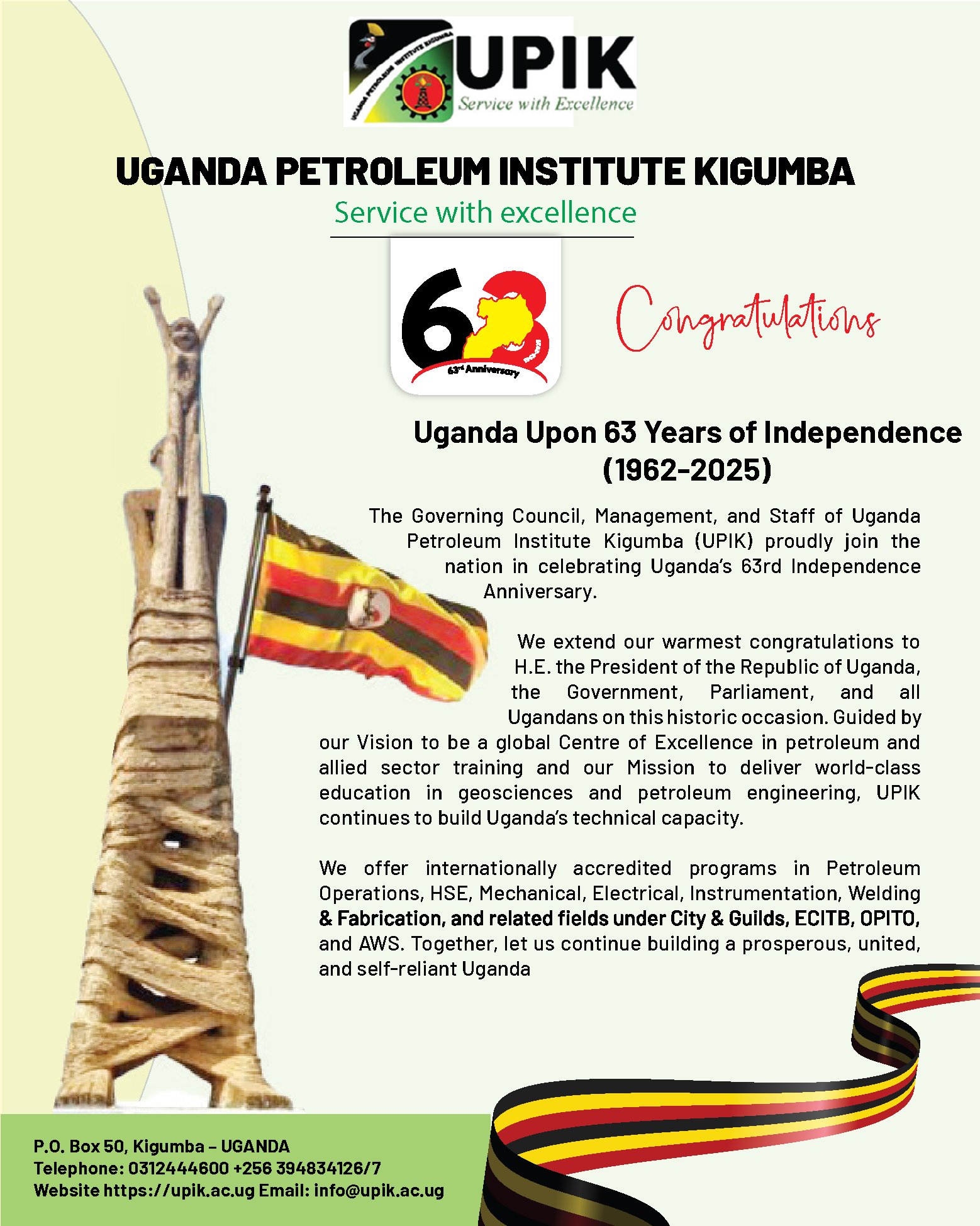 Happy 63rd Independence Day, Uganda