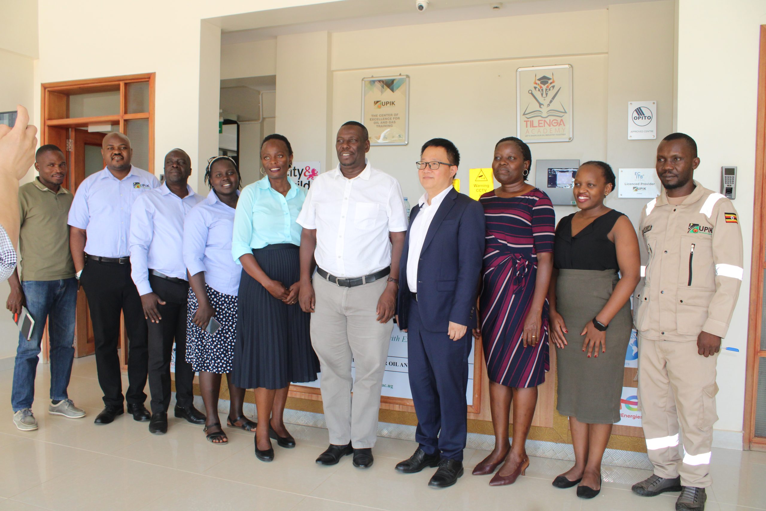 UPIK leadership engages CNOOC Enertech Uganda in discussions on oil and gas training collaboration.