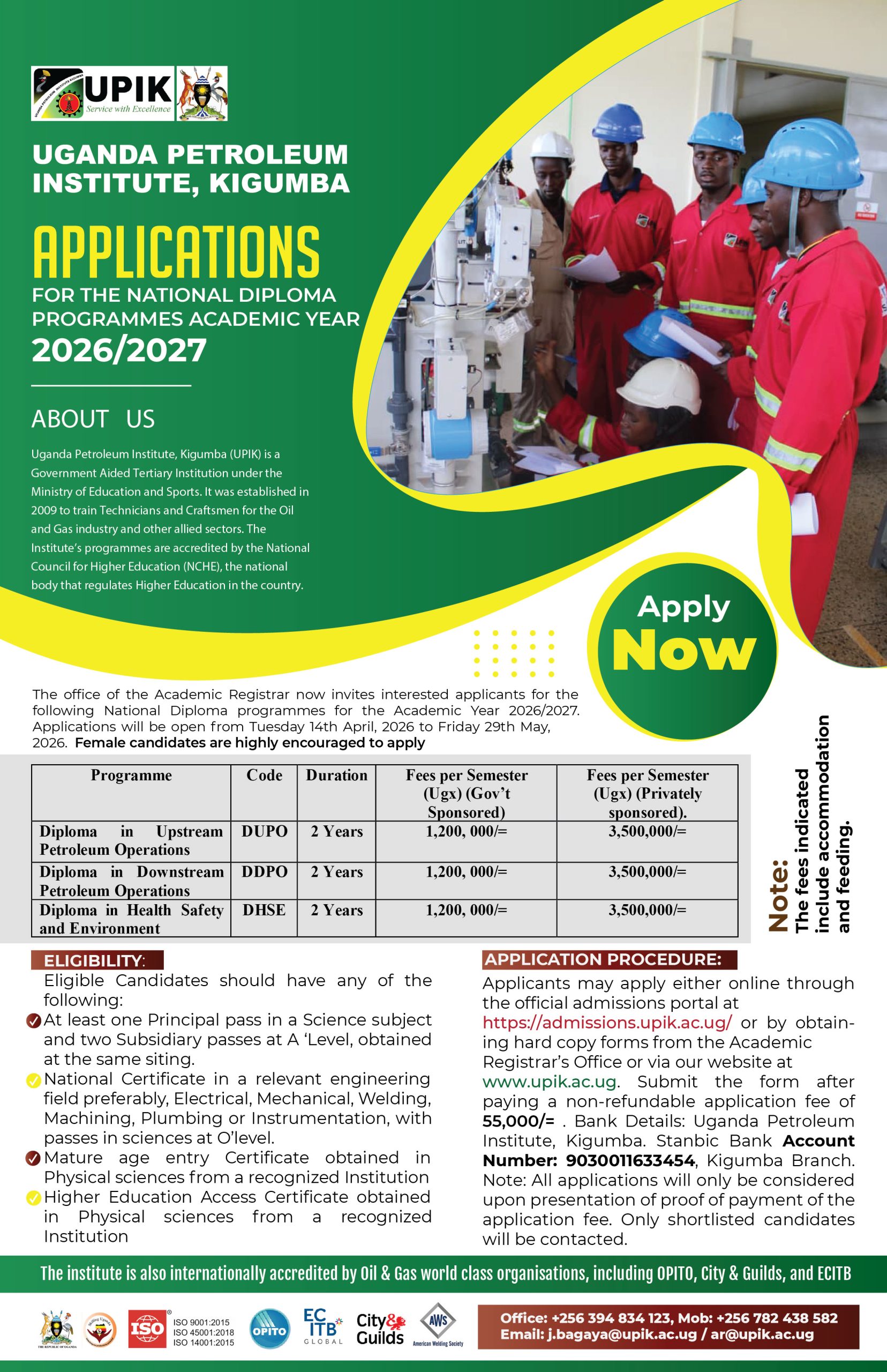 Admission Announcement UPIK 2026-1