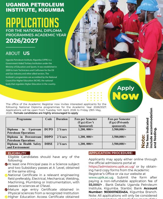 Admission Announcement UPIK 2026